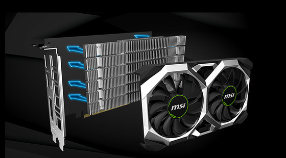 Double fan refroidissant la carte graphique 6gb 120W 1770MHz superbe de Nvidia Gtx 1660