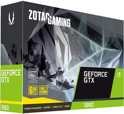 carte graphique de GeForce GTX 1660 6GB GDDR5 de jeu de Rig Graphics Card ZOTAC de l'exploitation 192Bit